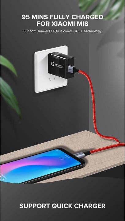 Actual product image Ugreen USB-C Cable 3A QC 3.0 1m (USB 3.0)