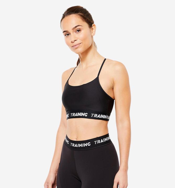 Decathlon Bustier leichter Halt - schwarz (M)
