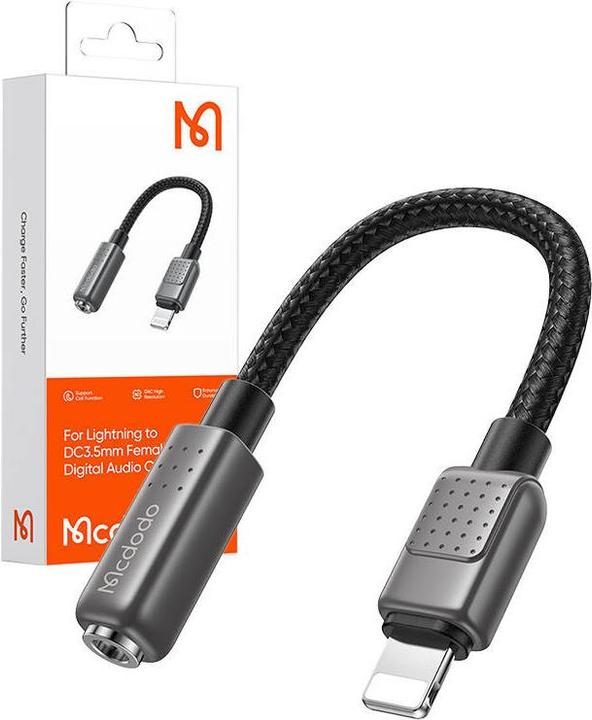 Actual product image Mcdodo Audio Adapter CA-5010 Lightning to Mini Jack 3.5mm 0.11m