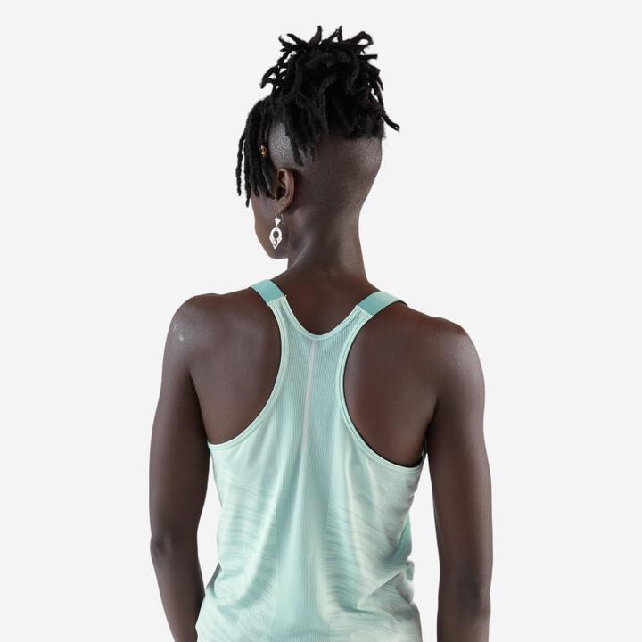 Produktbild Kiprun Run 500 women's running tank top with built-in bra - green (XS)