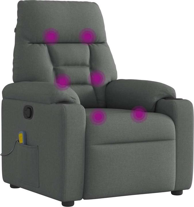 Immagine prodotto VidaXL Sedia da massaggio in tessuto grigio scuro