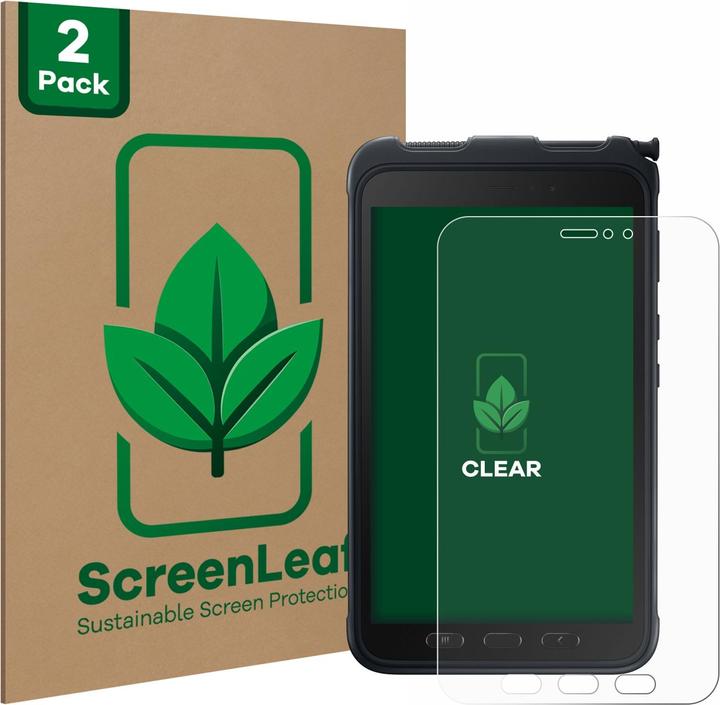 Produktbild ScreenLeaf Schutzfolie nachhaltiger Displayschutz Displayschutzfolie Folie Klar Transparent (2 Stück, Galaxy Tab Active 3)
