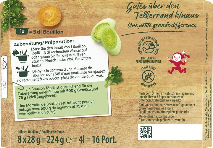 Produktbild Knorr Bouillon Töpfli Huhn, weiche Konsistenz & schnell löslich, Hühnerbouillon für Saucen, Fleisch & Wok