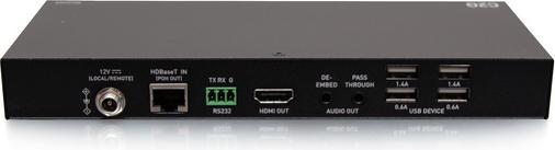 Actual product image C2G Estensore HDMI® HDBaseT + 3,5 mm, da USB-B ad A e RS232 tramite cavo Cat da box trasmettitore a box