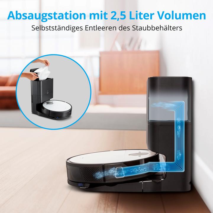Productafbeelding Medion Zuig- en dweilrobot MD 20004 met Clean Base (Stofzuigrobot)