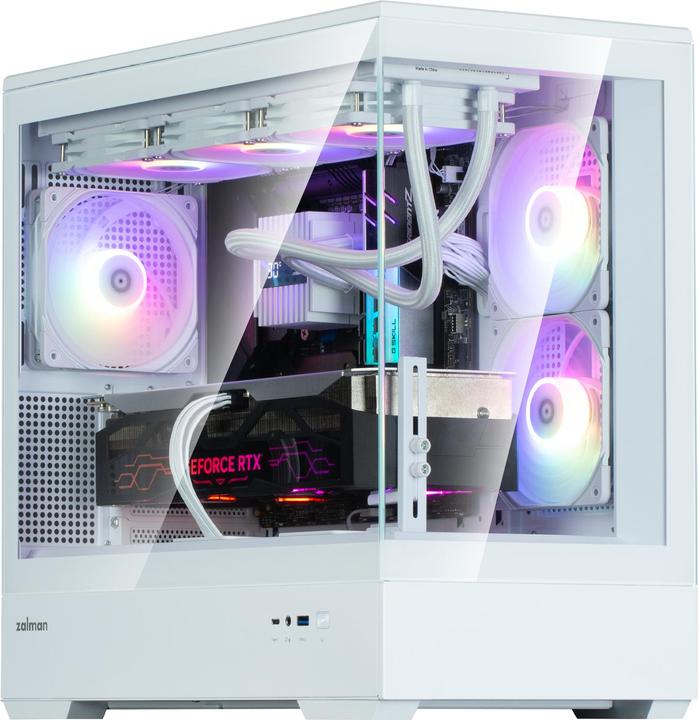 Produktbild Zalman GHE P30 V2 micro-ATX Geh??use Tempered Glass Panoramic View - Wei?? (mATX, Mini-ITX)