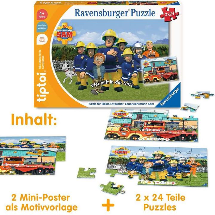 Produktbild tiptoi Puzzle für kleine Entdecker: Feuerwehrmann Sam (Deutsch)