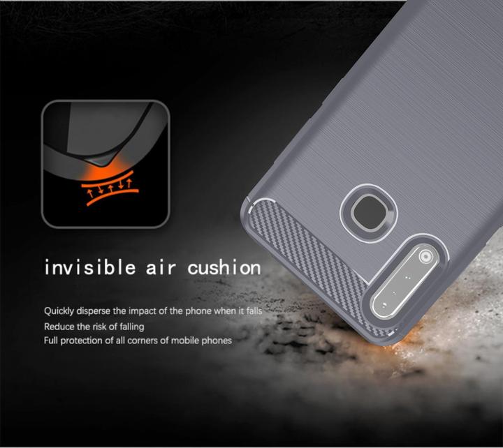 Image du produit Cadorabo TPU Ultra Slim carbon edelstahl Combi Cover (Samsung Galaxy A70e)