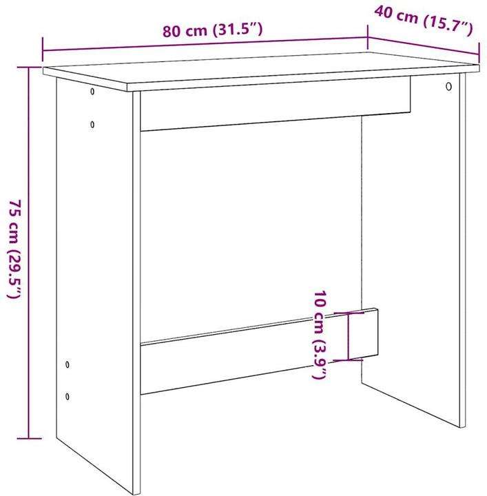 Produktbild VidaXL Schreibtisch Altholz-Optik 84x40x75 cm Holzwerkstoff Bürotisch Tisch (80 x 40 x 75 cm)