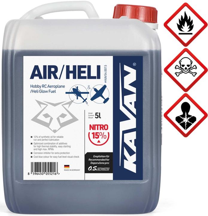Produktbild Kavan Air/Heli 15% nitro 5 Liter Kraftstoff, Sprit, Treibstoff für Glühzünder-Motoren