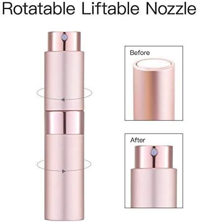 Actual product image Swissdetector Refillable perfume atomizer - Aluminium 8 ml rotating with hidden lid - Pink