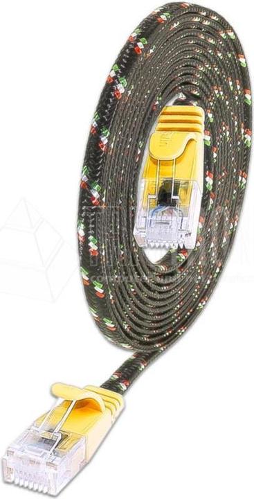 Produktbild Wirewin Slim Toughkabel: UTP, 0.25m, gelb (UTP, CAT6, 0.25 m)