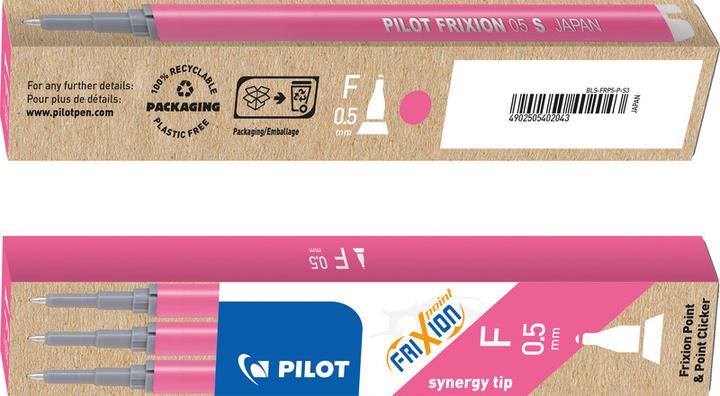 Actual product image Pilot FriXion Refill Point Set Set of 3 (Refill, Pink, 0.25 mm)
