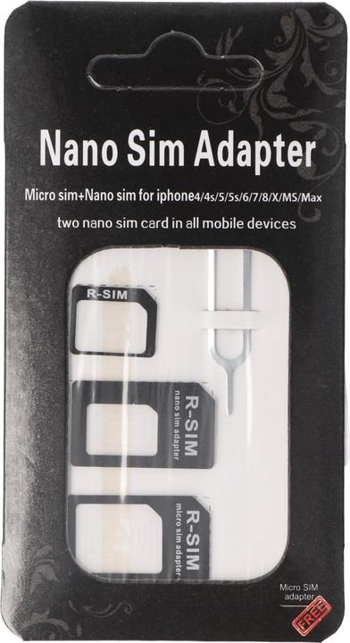 Image du produit AccuCell Adaptateur de carte SIM 4in1, adaptateur Micro-SIM à SIM, Nano-SIM à SIM, Nano-SIM à Micro-SIM (Support de carte SIM)