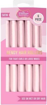 Produktbild The Vintage Satin Bendy Pink Hair Rollers 6pcs Vintage Cosmetic (6 Stk.)