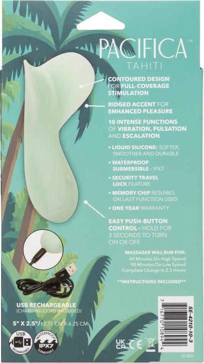 Actual product image CalExotics Pacifica Tahiti Teaser 10 Functions Aqua