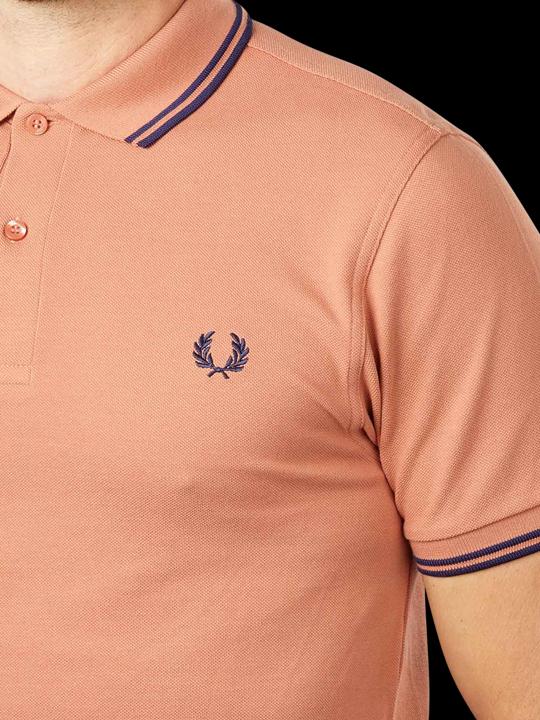 Actual product image Fred Perry Twin Tipped Polo Shirt Short Sleeve Lightrust (M)