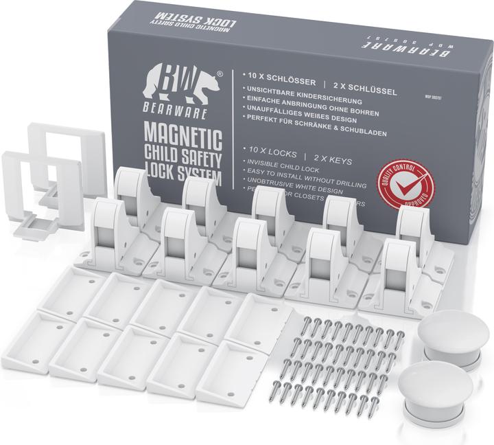 Produktbild Bearware 10x Babysicherung Schrankschloss Set