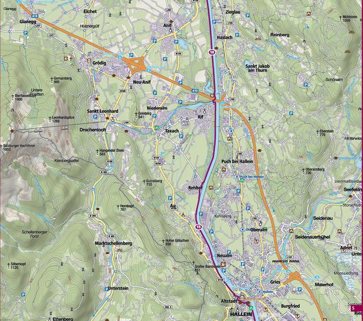 Produktbild Fahrrad-Tourenkarte Alpe Adria Radweg 1:50.000