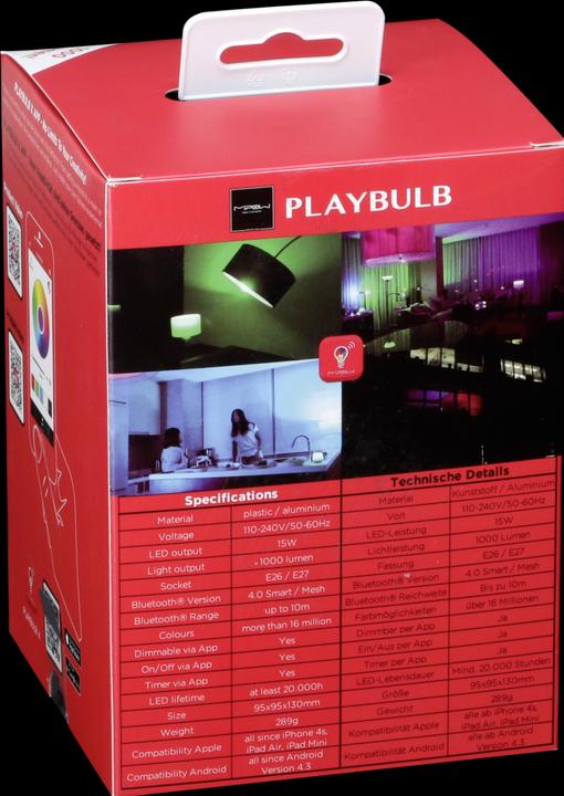 Actual product image MiPow Playbulb (E27, 15 W, 900 lm, 1 x, A)
