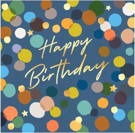 Image du produit Laura Darrington Carte d'anniversaire points colorés - Happy Birthday