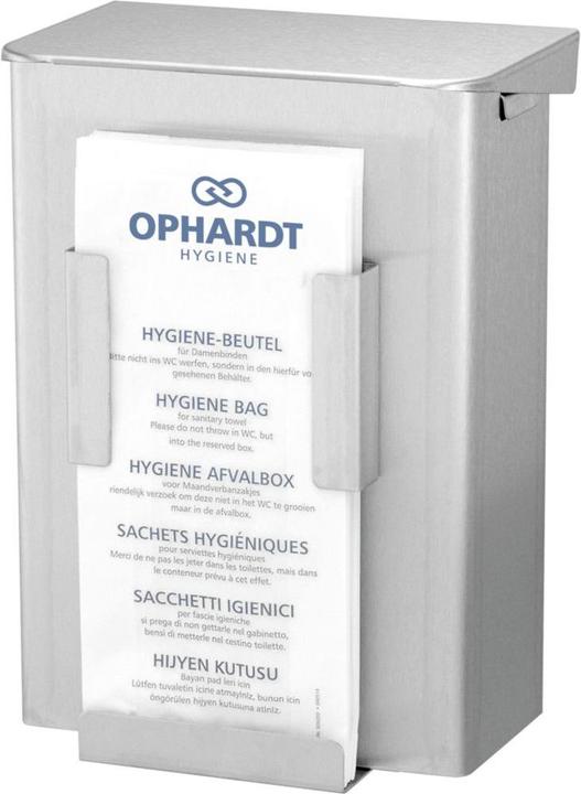 Immagine prodotto Ophardt HB 1 Contenitore per rifiuti igienici da donna con dispenser per sacchetti igienici da 6 l (6 l)