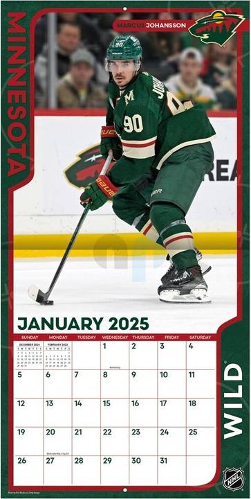 Produktbild NHL - Minnesota Wild - 30.5 x 30.5 cm Team Wandkalender 2025 (30.5 x 30.5 cm, Französisch, Italienisch, Spanisch, Deutsch, Englisch)