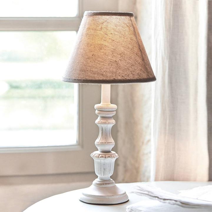Immagine prodotto Loberon Lampada da tavolo Créteil marrone/bianco antico (E14)