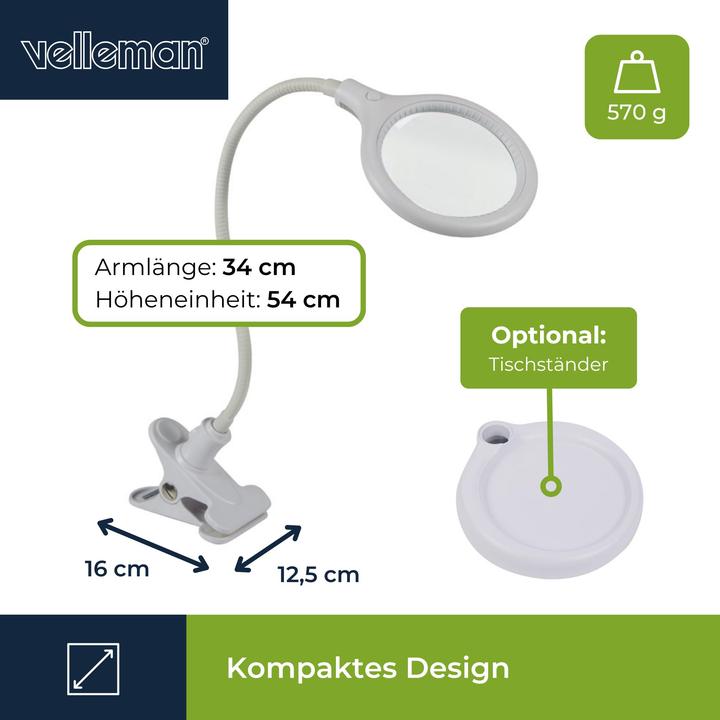 Actual product image Velleman Magnifier lamp
