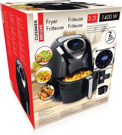 Image du produit Cuisinier Deluxe Fryer hot-air digital 1400W Ti