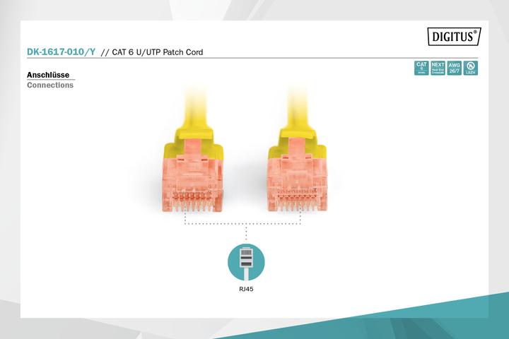 Produktbild Digitus CAT 6 U/UTP Patchkabel - LSZH (U/UTP, CAT6, 1 m)