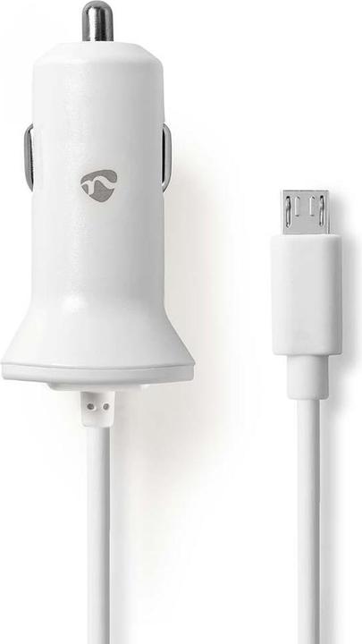 Nedis Car charger 1x 2.4 A Number of outputs: 1 Micro USB (Fixed) Cable 1.00 m 12 W Single voltage