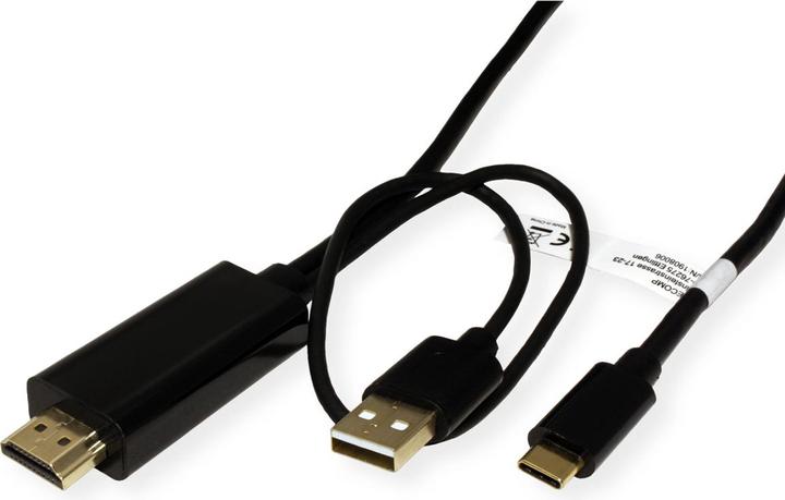 Produktbild Roline USB Typ C HDMI + USB A Adapterkabel, ST/ST, 2 m (2 m, HDMI)