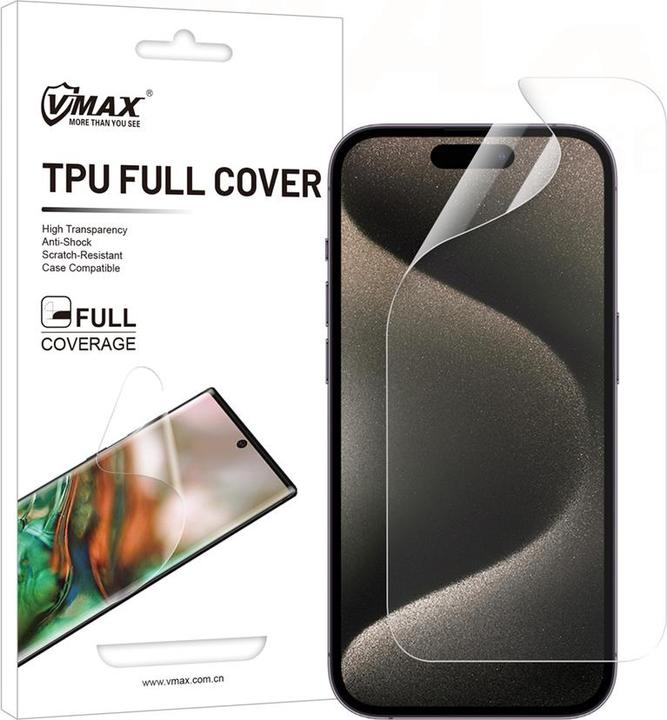 Produktbild Vmax Schutzfolie unsichtbare TPU-Folie - volle Abdeckung für iPhone X / XS (1 Stück, Apple iPhone XS, Apple iPhone X)