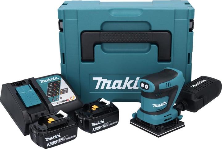 Image du produit Makita DBO481RF1J Ponceuse vibrante sans fil 112 x 102mm 18V + 2x Batteries 3,0Ah + Chargeur + (Ponceuse vibrante)