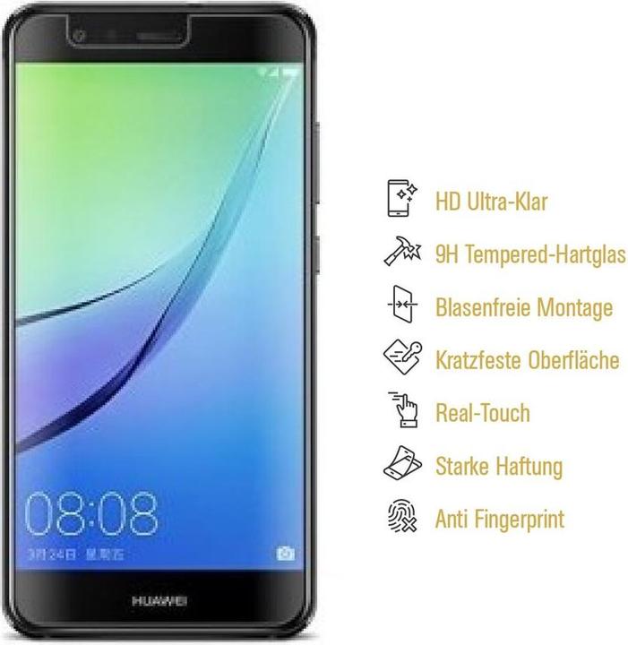 Produktbild Protectorking 3x echtes Tempered 9H Panzerhartglas 3D KLAR (3 Stück, Huawei Nova Lite)