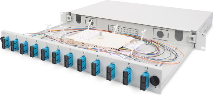 Produktbild Digitus Glasfaser Spleissbox mit Schnellverschluss, ausziehbar