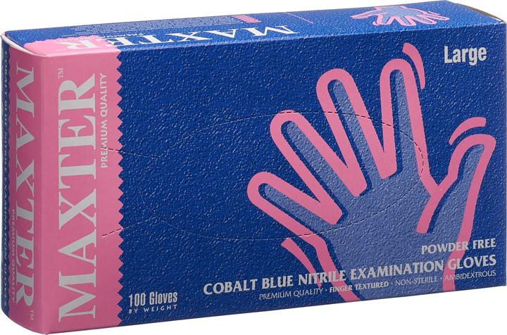 Productafbeelding Maxter Nitril handschoenen zonder poeder (L)