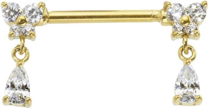 Immagine prodotto Bijouteria Piercing petto (Rivestimento PVD (color oro), Acciaio chirurgico 316L)