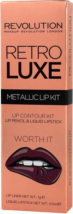Immagine prodotto Makeup Revolution Worth It Retro Luxe Metallic Lip Kit 5,5ml