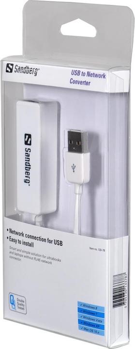 Actual product image Sandberg USB to Network Converter (USB 2.0, RJ45 (1x))