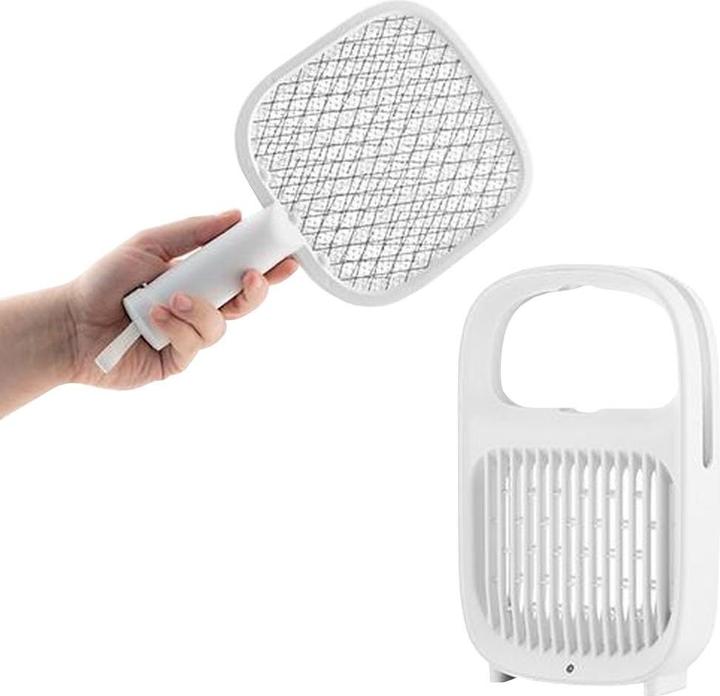 Actual product image InnovaGoods Rechargeable 2 in 1 mosquito lamp and electric fly swatter Swateck