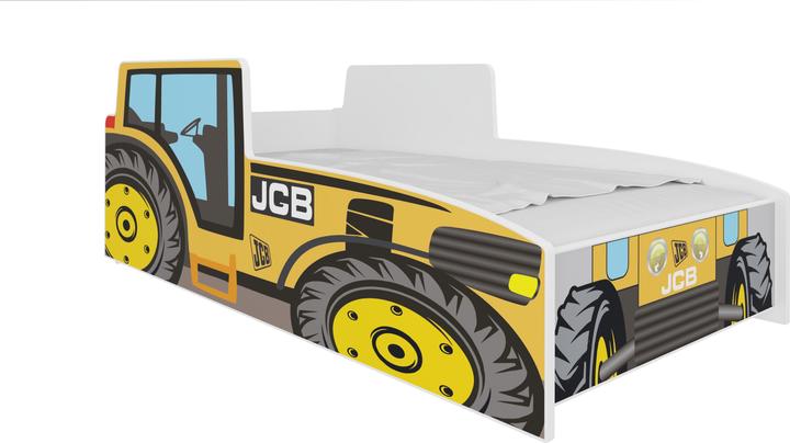 Produktbild ADRK Furniture Bett mit Matratze TRACTOR YELLOW 140x70 (140 x 70 cm)