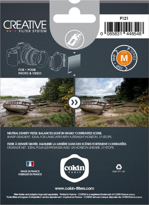 Actual product image Cokin Filter P121 Course 2 ND 8 (84 mm, Graduated neutral density filter, 84 mm)