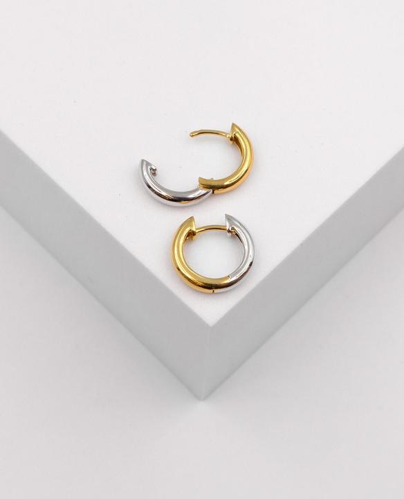 Image du produit Muau Créoles (750, Or blanc, Or jaune 18 K)