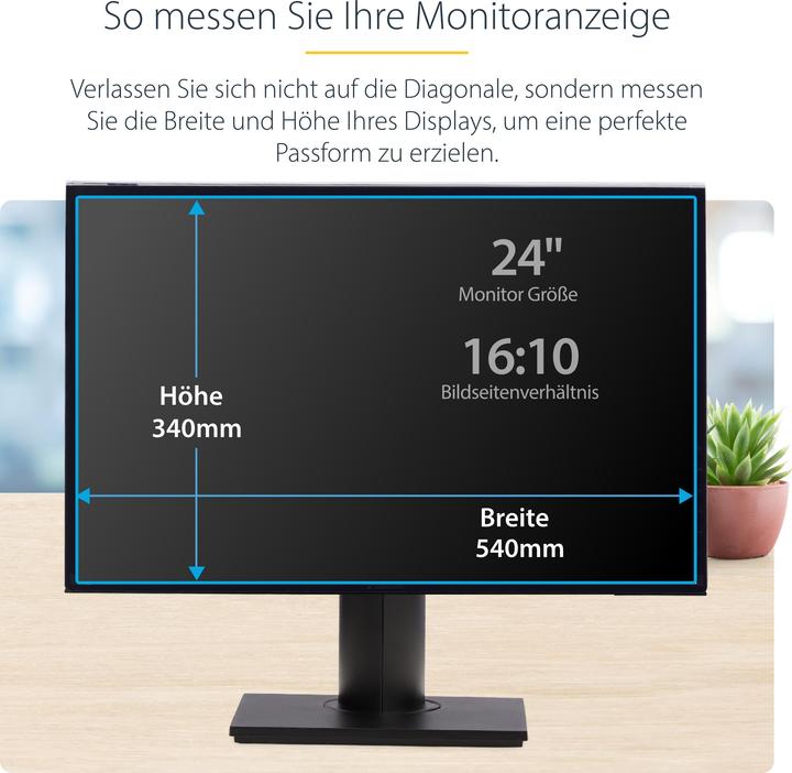 Image du produit StarTech COM 60,96cm 24 pouces 16:10 Moniteur d'ordinateur Filtre anti-regard Filtre suspendu/filtre (21.26", 16 : 10)