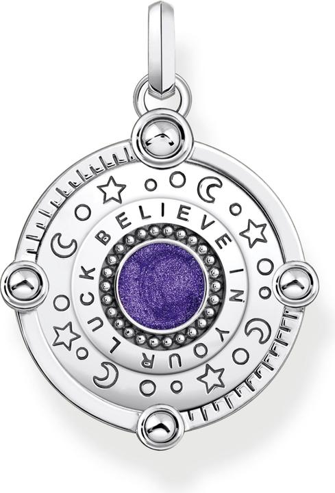 Immagine prodotto Thomas Sabo Ciondolo occhio con dettagli cosmici e pietre colorate in argento annerito (Argento 925, Smalto)