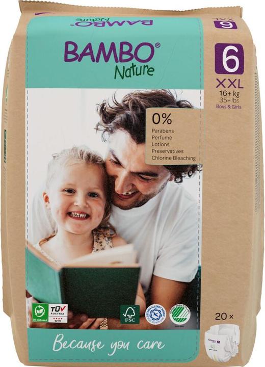 Produktbild Bambo Nature, Gr. 6, 16+ kg, Papier Verpackung (Gr. 6, 20 Stück)