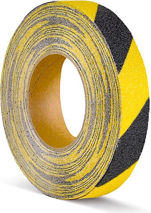 Actual product image Moravia Anti-slip 25 mm black-yellow B=25 mm, self-adhesive, roll à 18.3 m