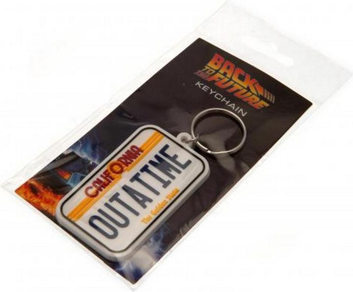 Actual product image Back to the Future License plate keychain